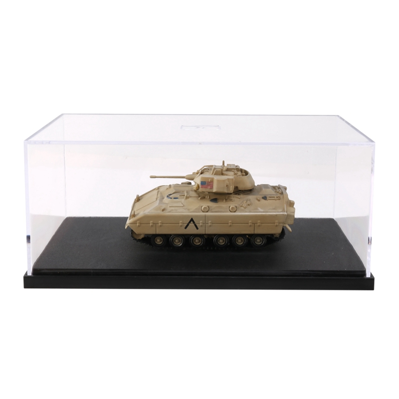 12107B 1/72 스케일 미국 M2 모델 탱크 키트 방진 케이스 금속 탱크 모델 컬렉션 선물 디스플레이 사막